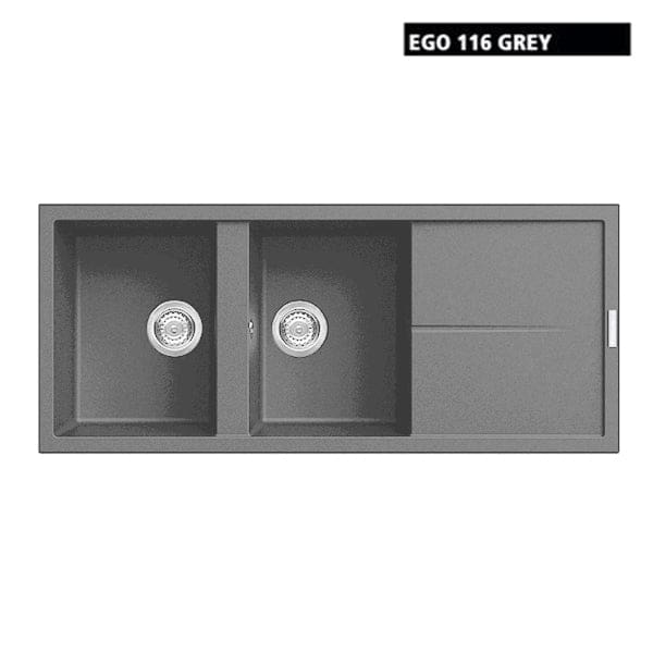 Evier de cuisine Infinity (116X50) (EGO 116 GRIS) Evier de cuisine Infinity (116X50) (EGO 116 GRIS)